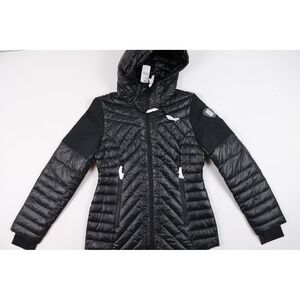 Pajar Canada Puffer Jacket Black Quilted Hooded Small NEW